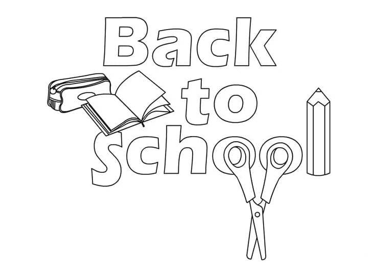Back to School Coloring Page 1 Coloring Page