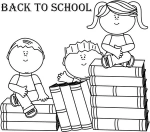 Children Joyfully Returning to School Coloring Page
