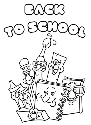 Coloring Page: Back to School Fun Coloring Page