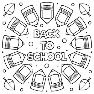 School-Themed Coloring Page Coloring Page
