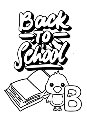 School-themed Image Coloring Page