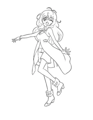 Cheerful Julie Makimoto Coloring Page