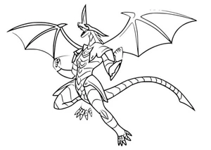 Dragonoid Pyrus Helix Coloring Page