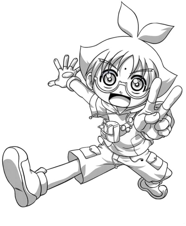 Marucho Marukura - The Funny Character Coloring Page