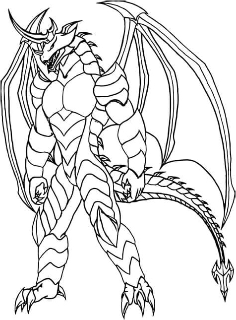 Mightiest Dragon with Attitude Coloring Page