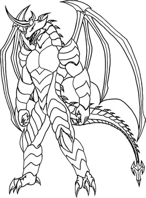 Mightiest Dragon with Attitude Coloring Page