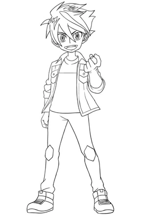 Silly Kuso Dan Standing Coloring Page