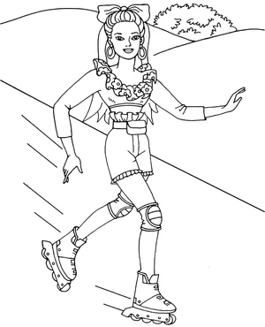 Cool Barbie Coloring Page Printout Coloring Page