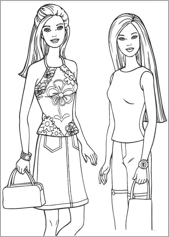 Free Barbie Coloring Page Coloring Page