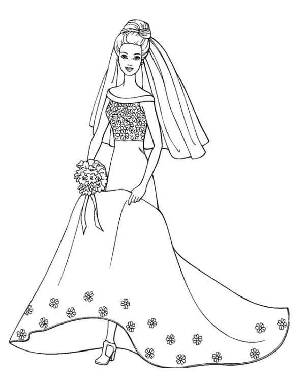 Printable Barbie Coloring Page for Girls Coloring Page
