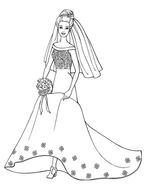 Printable Barbie Coloring Page for Girls Coloring Page