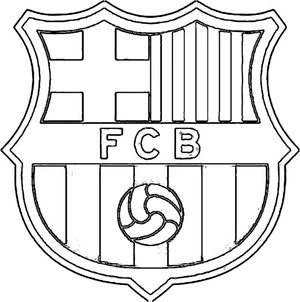 Barcelona Emblem Coloring Page