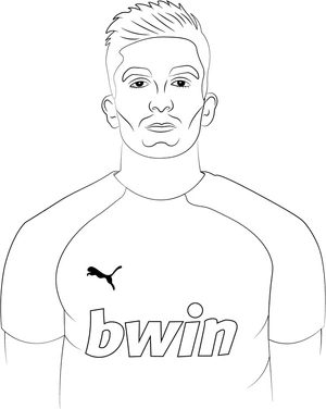 Ferran Torres from Barcelona Coloring Page