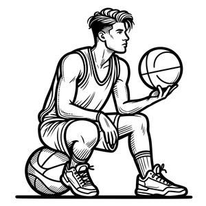 Athletic Basketball Player