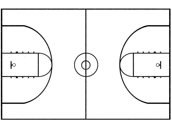 Basketball Court Coloring Page Coloring Page