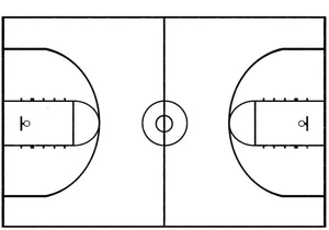 Basketball Court Coloring Page Coloring Page