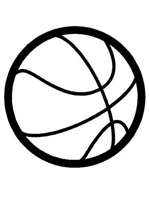 Basketball in Motion Coloring Page