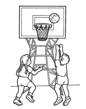 Children Playing Basketball