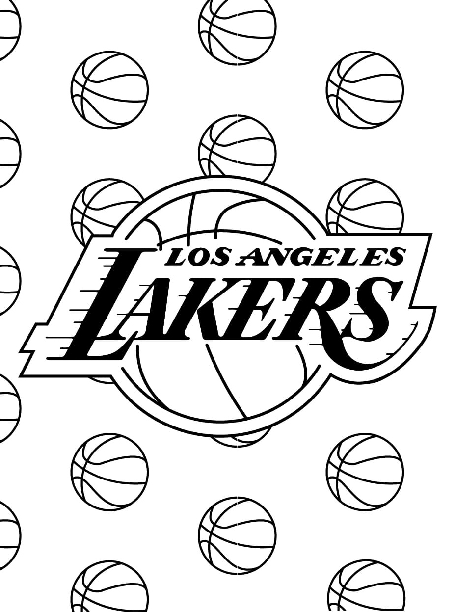 Los Angeles Lakers - Basketball Team from Los Angeles Coloring Page