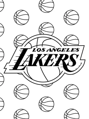 Los Angeles Lakers - Basketball Team from Los Angeles Coloring Page
