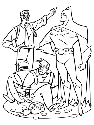 Batman and Commissioner Gordon Coloring Page
