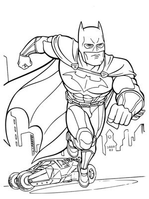 Batman Number 10 Coloring Page