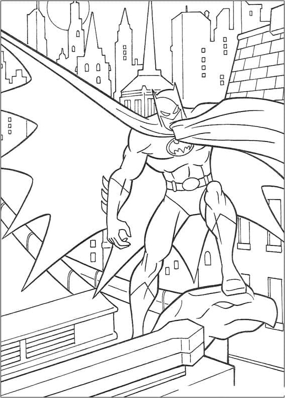 Batman Number 14 Coloring Page