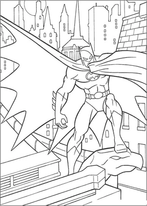 Batman Number 14 Coloring Page
