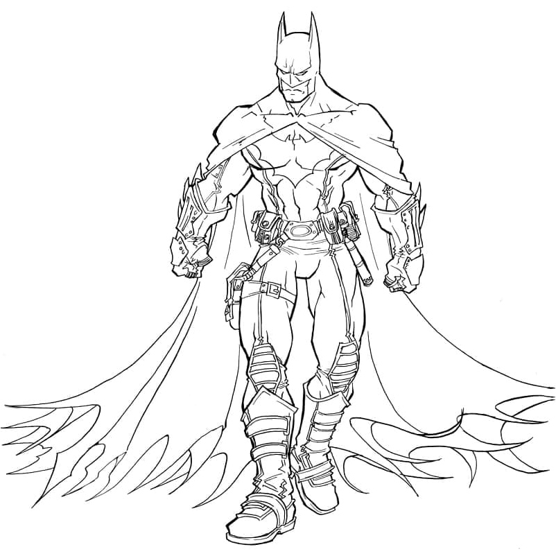 Batman Number 8 Coloring Page
