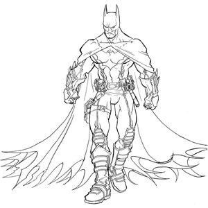 Batman Number 8 Coloring Page