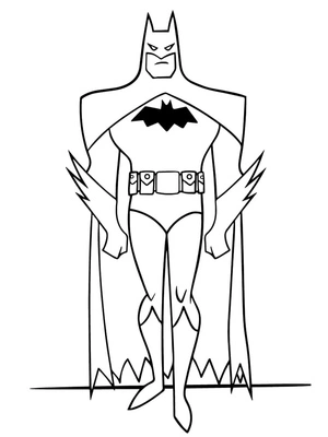 Batman the superhero Coloring Page