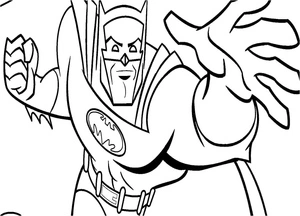 Drawing of Batman Coloring Page