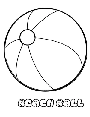 Beach Ball Coloring Page