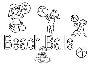 Beach Balls Coloring Page Coloring Page