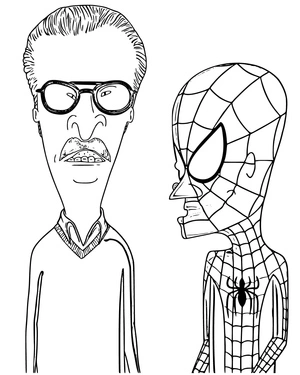 Beavis and Butt-Head in Costumes Coloring Page