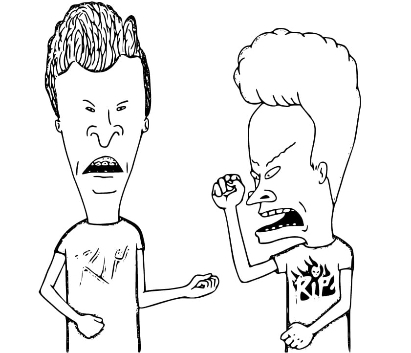 Printable Beavis and Butt-Head Coloring Page Coloring Page