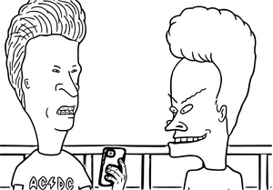 Printable Beavis and Butt-Head coloring sheet Coloring Page