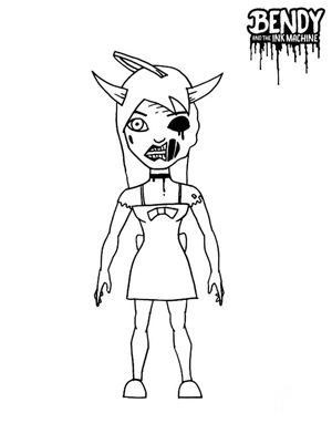 Alice's Twisted Adventure Coloring Page