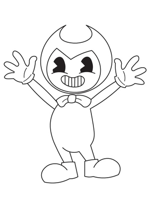 Bendy printable coloring page