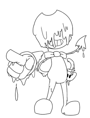 Printable Bendy Coloring Page