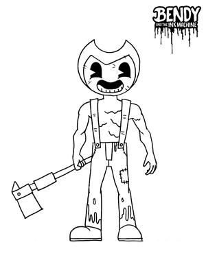 Sammy Lawrence from the Bendy and the Ink Machine Color Page Coloring Page