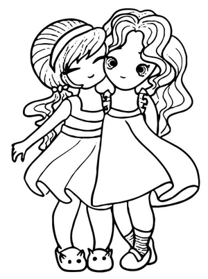 Cute Companions Coloring Page