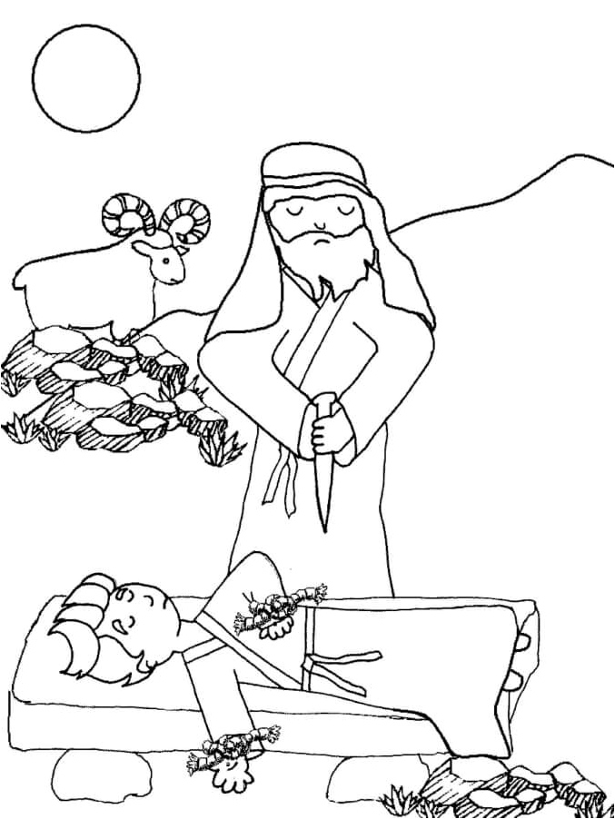 Abraham and Isaac Coloring Page