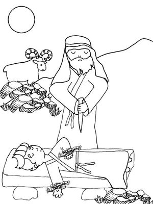 Abraham and Isaac Coloring Page