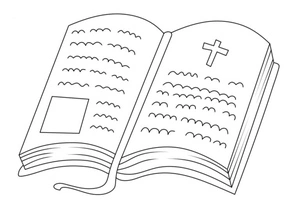 Bible - Holy Book Coloring Page