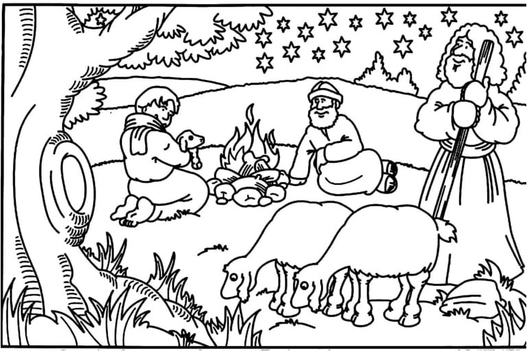 Night of Christmas Coloring Page