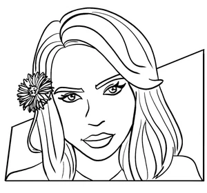 Beautiful Billie Eilish Coloring Page