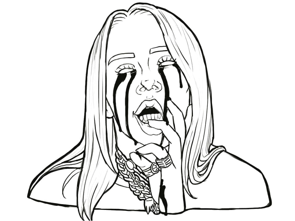 Coloring Page Featuring Billie Eilish Coloring Page
