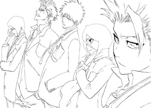 Characters from Bleach Coloring Page