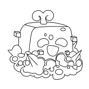 Control of Blox Fruits Coloring Page